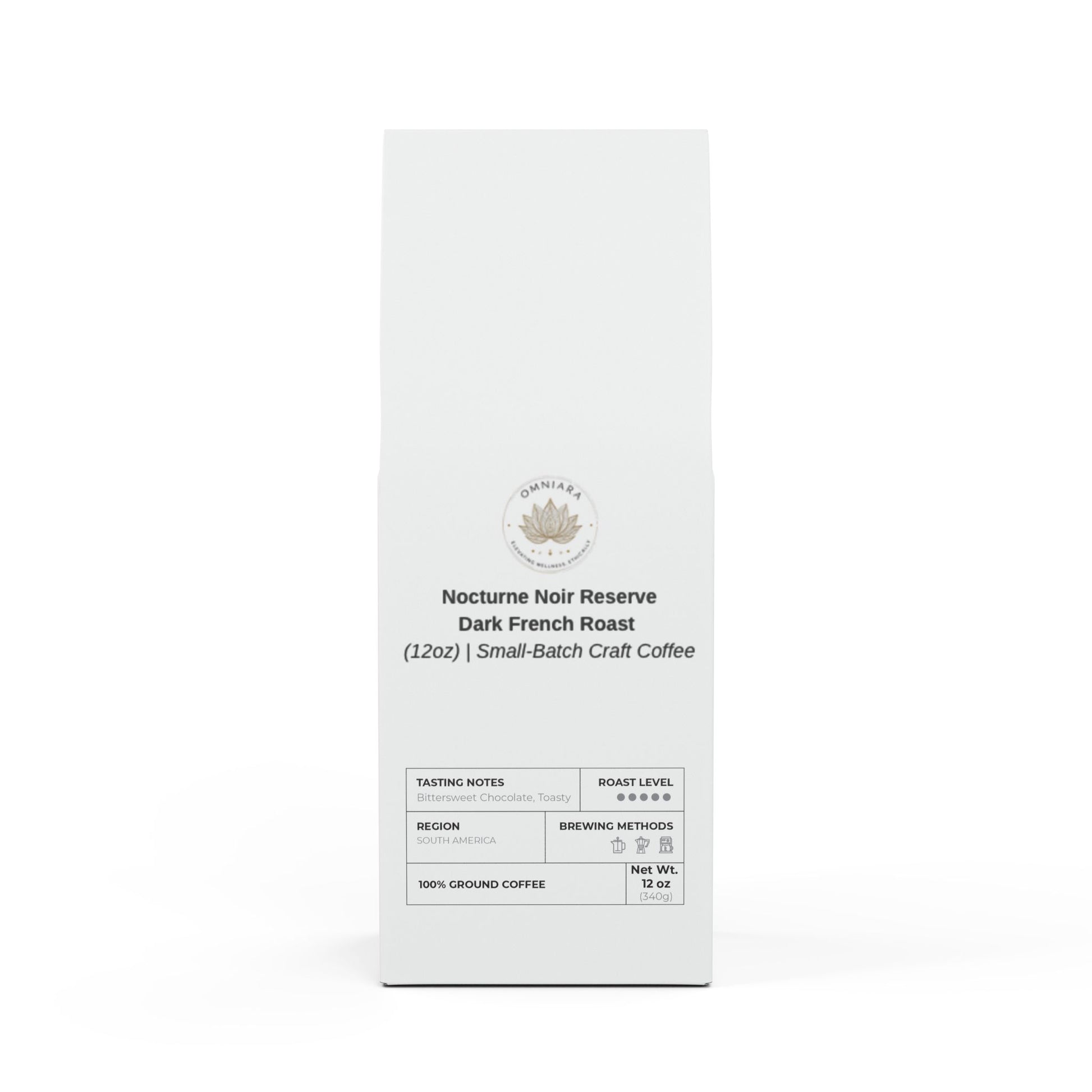 Nocturne Noir Reserve – Dark French Roast (12oz) | Small-Batch Craft Coffee