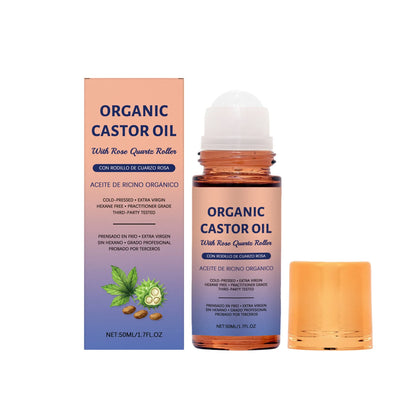 RoseLux Glide-Organic Castor Oil Roller for Hair & Skin